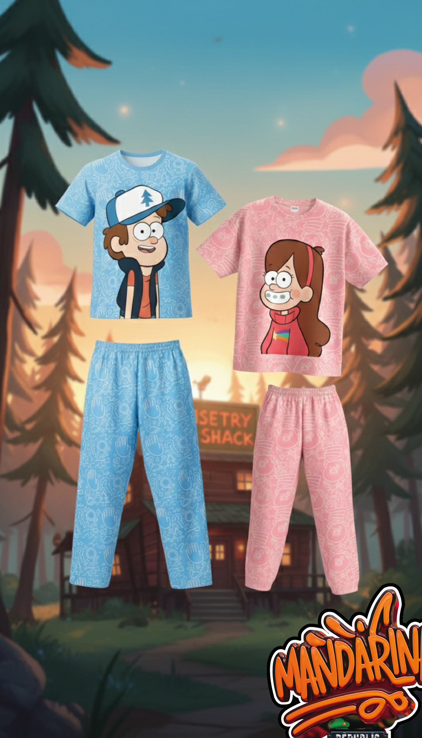 Pijama Gravity Falls – Dipper 🧢🌲