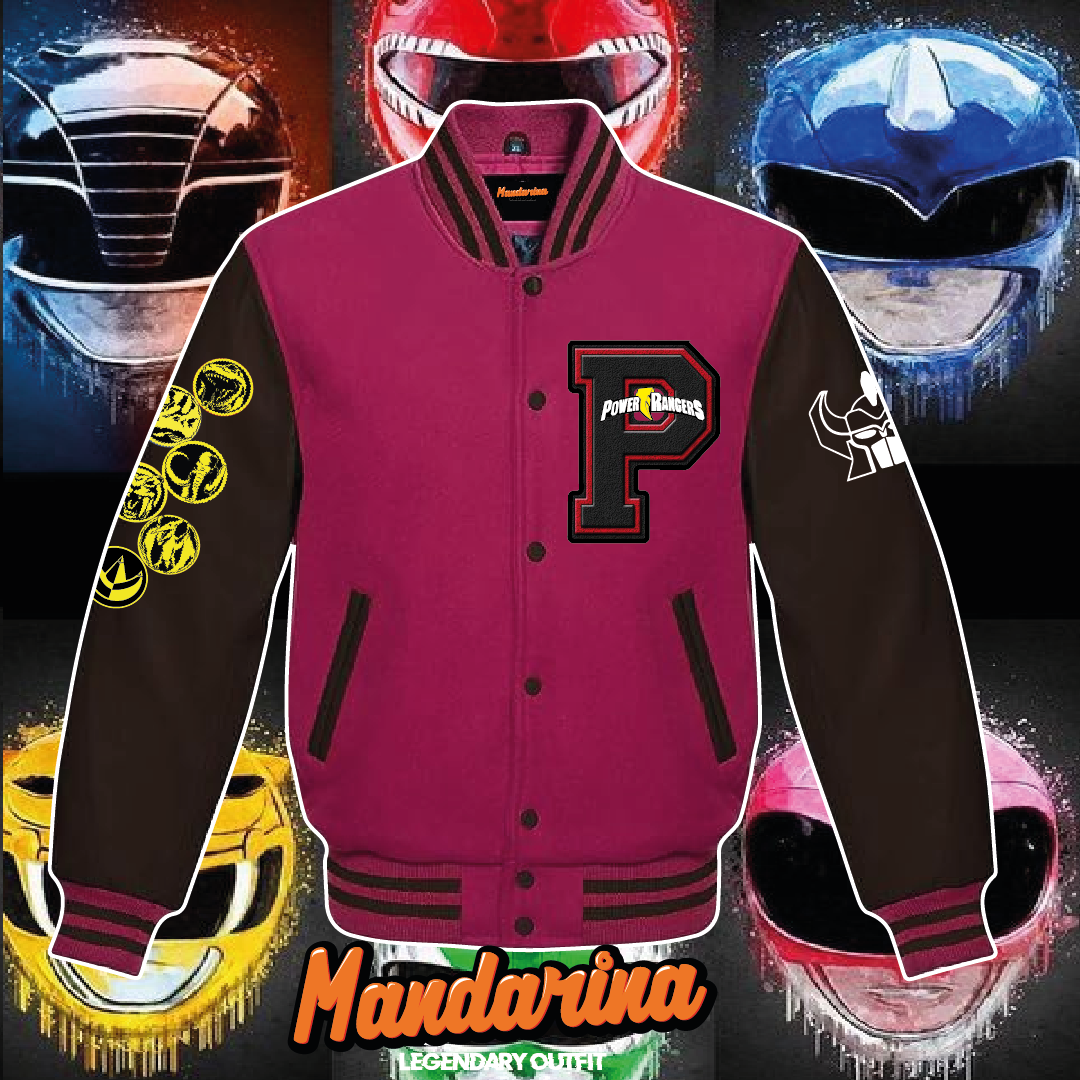 Chaqueta Power Rangers - Estilo Varsity
