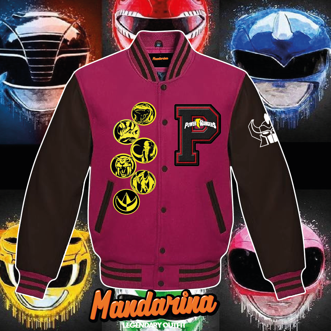 Chaqueta Power Rangers - Estilo Varsity