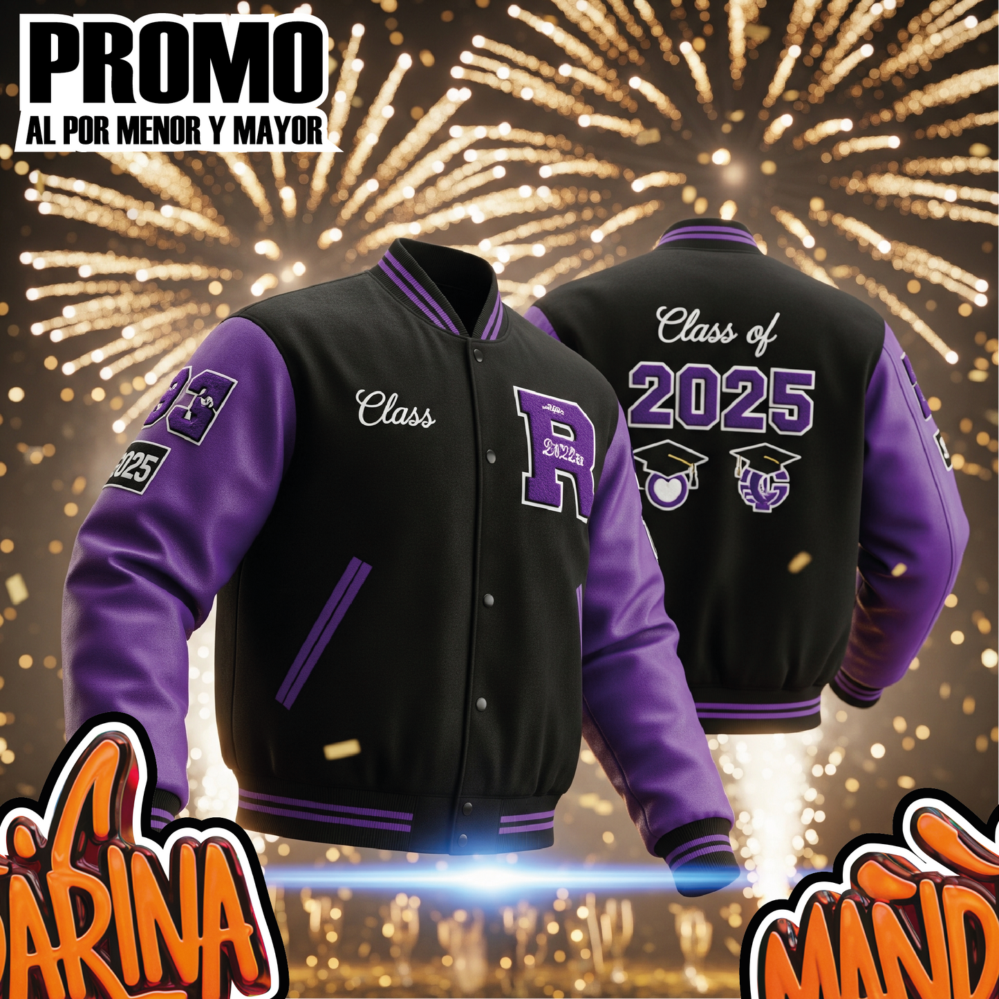 Chompas Varsity Personalizadas - PROMO 2025