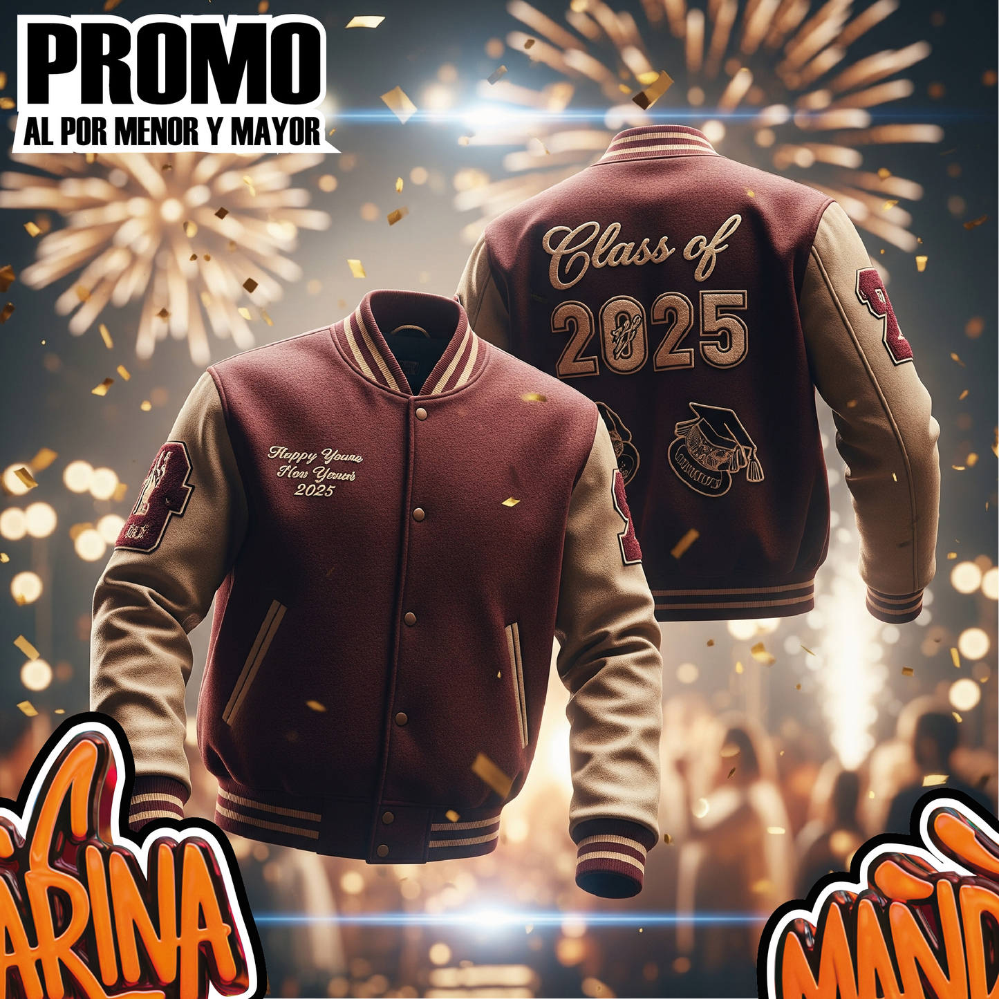 Chompas Varsity Personalizadas - PROMO 2025