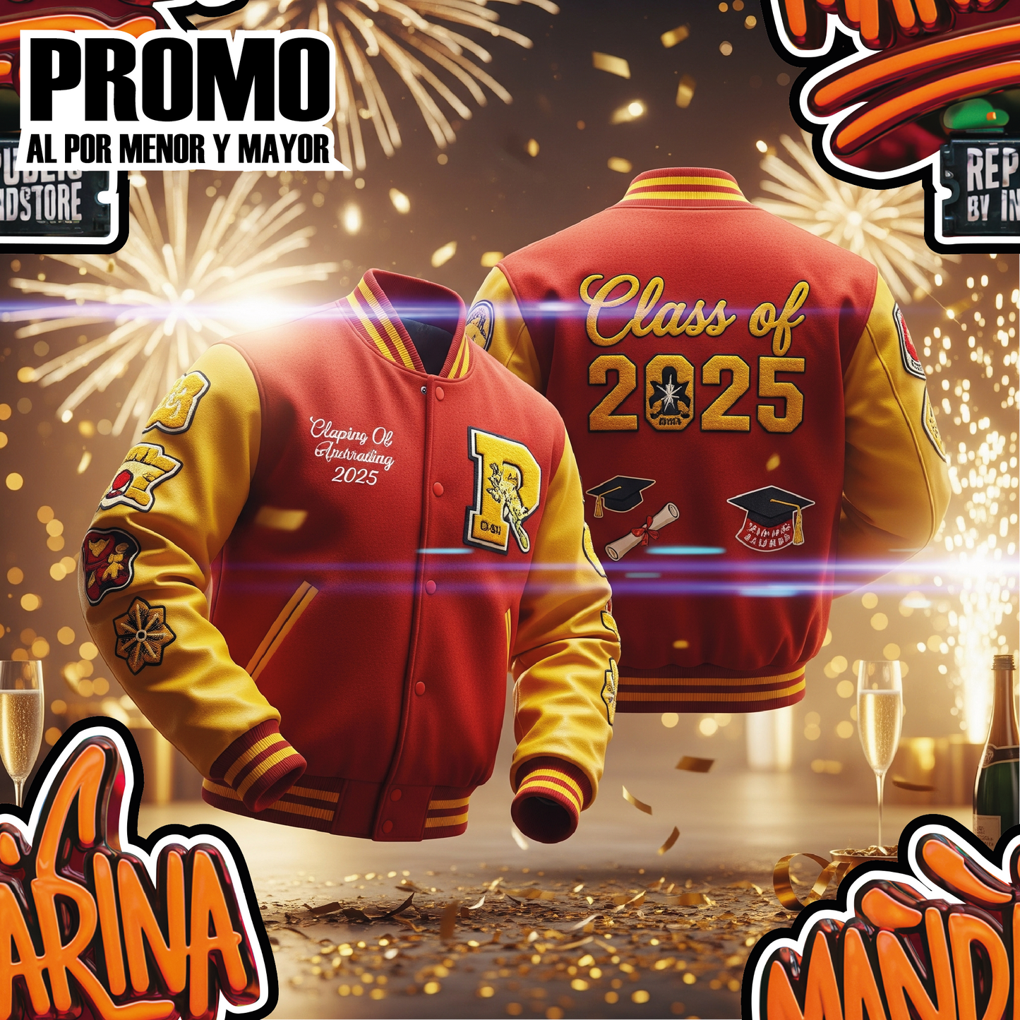 Chompas Varsity Personalizadas - PROMO 2025