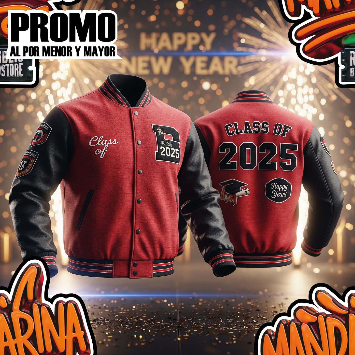 Chompas Varsity Personalizadas - PROMO 2025