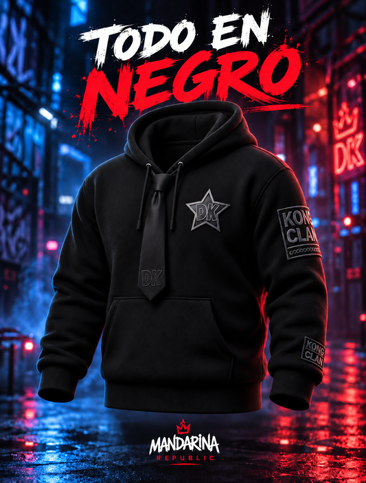 Hoodie Donkey Kong Ecuador | Sudadera Gamer Retro - Corbata Negra