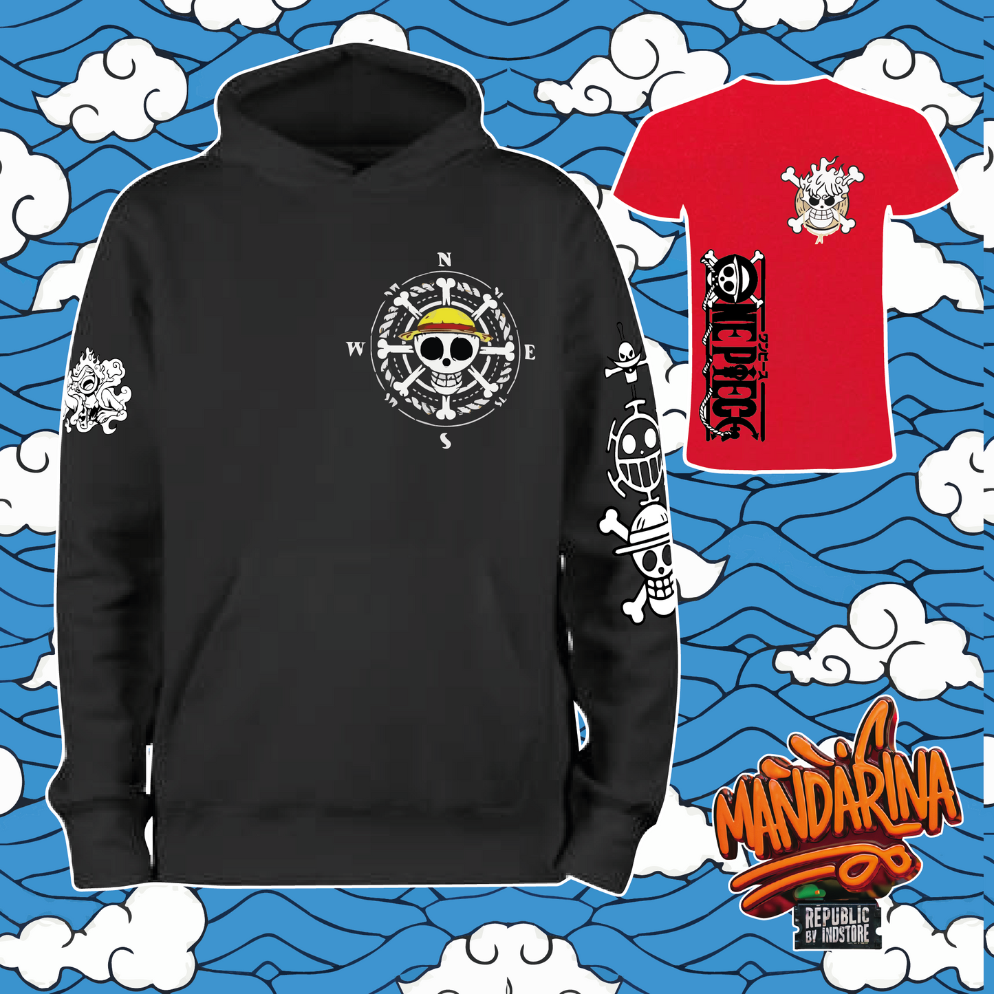 Hoodie One Piece – Luffy y su tripulación