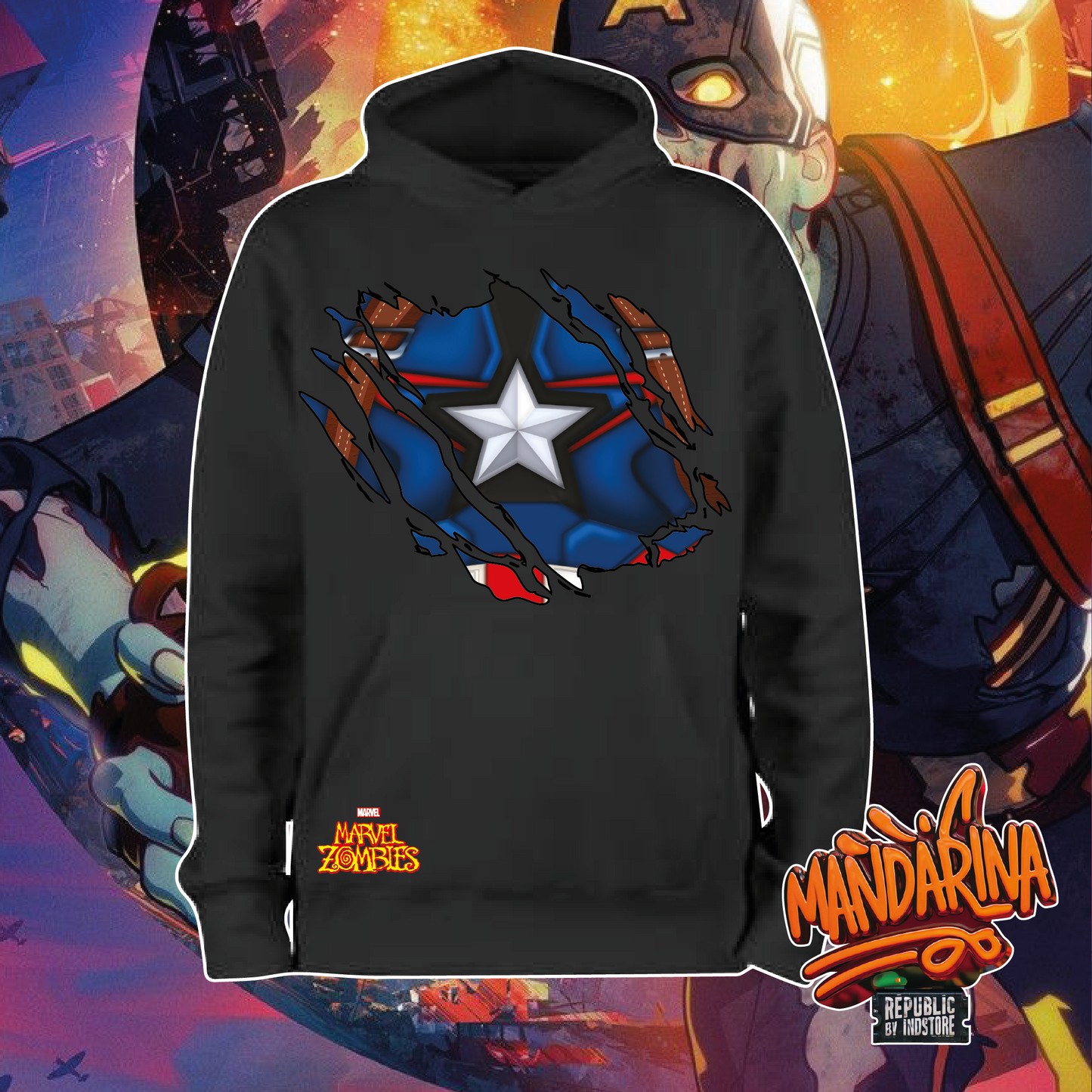 Hoodie Marvel Zombies – Capitán America