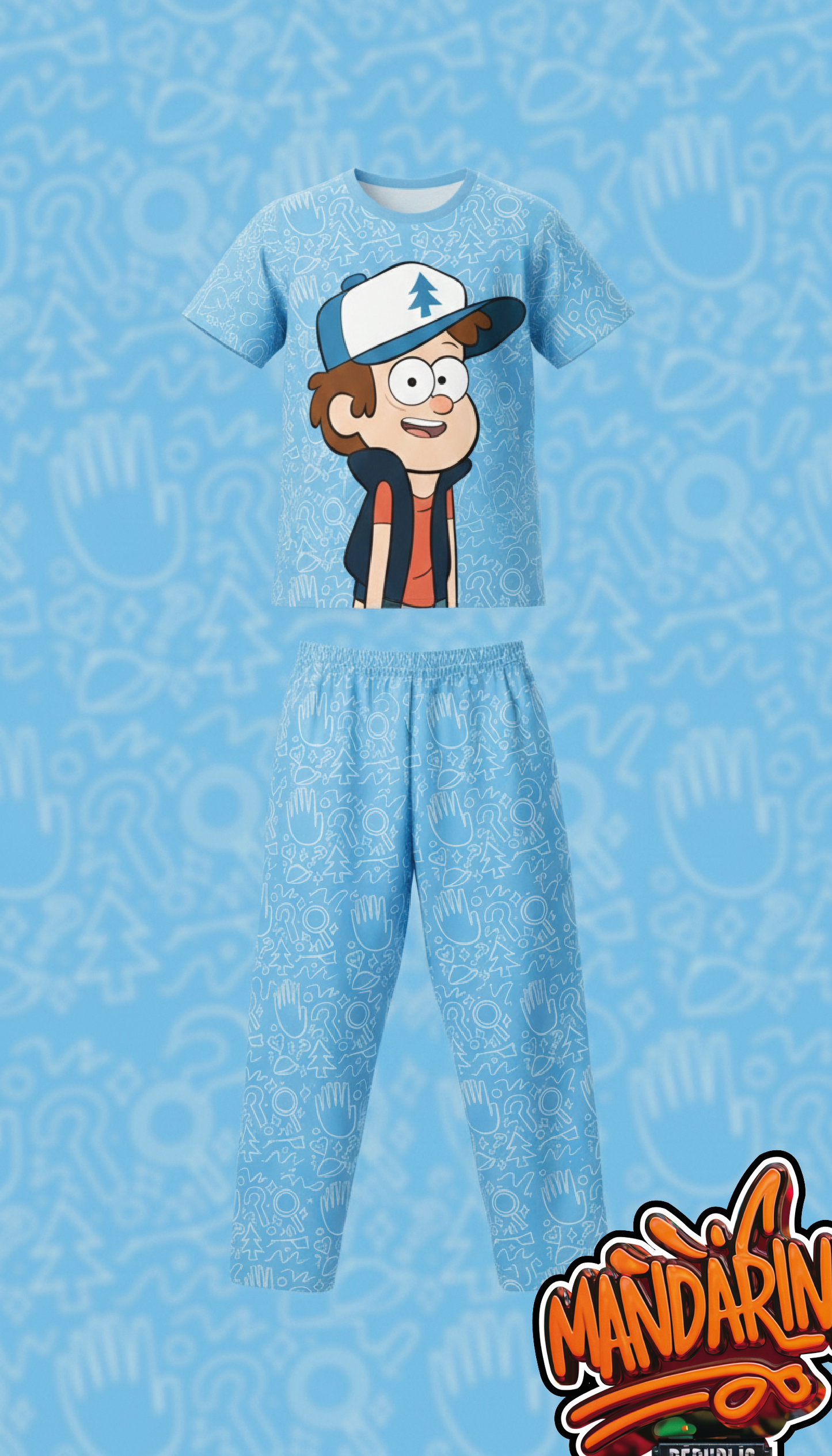 Pijama Gravity Falls – Dipper 🧢🌲