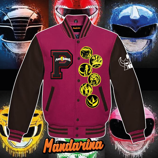 Chaqueta Power Rangers - Estilo Varsity
