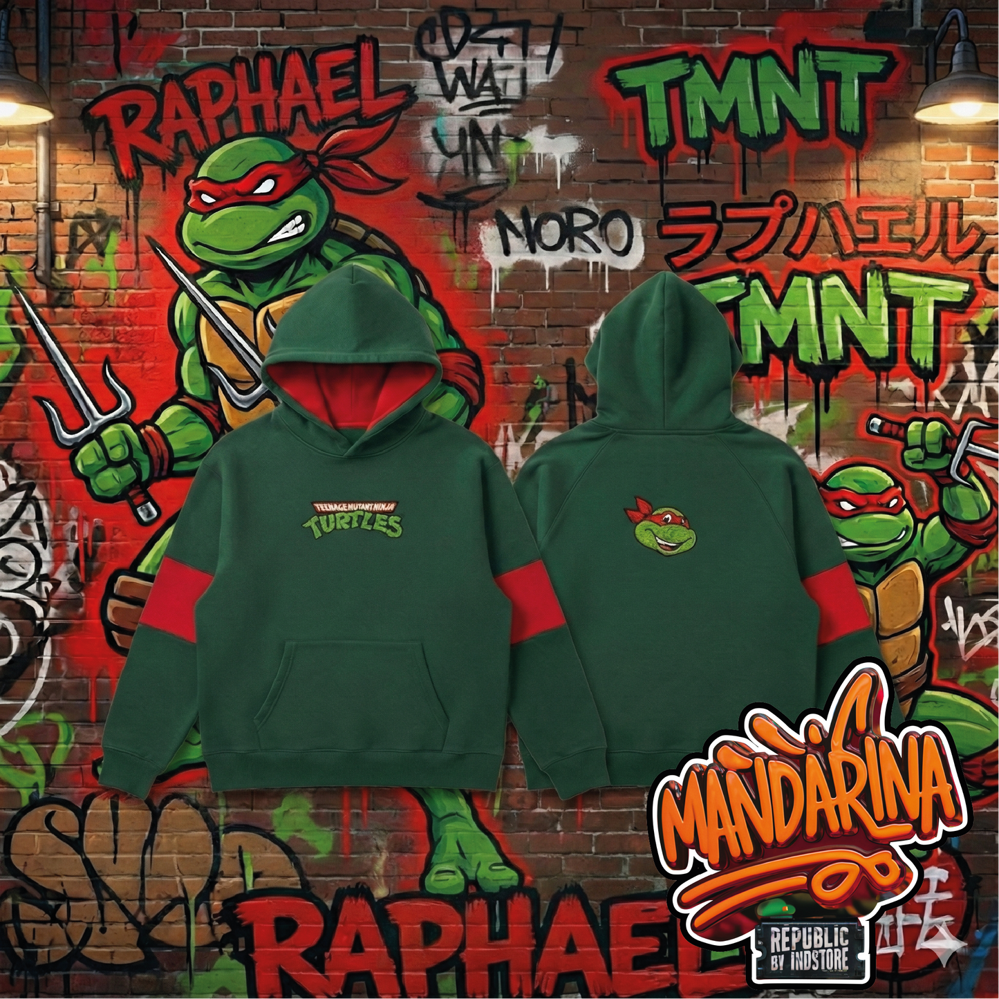 HOODIE TORTUGAS NINJA - RAPHAEL
