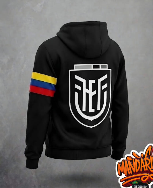 Hoodie Tricolor Personalizada | Logo Bordado + Nombre en Espalda