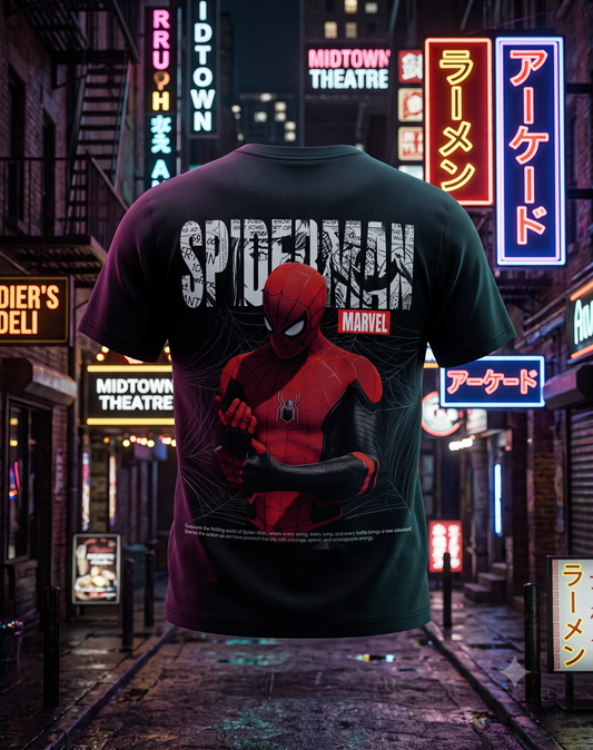 Camiseta Spider-Man Marvel traje rojo y negro - Mandarina Republic Ecuador